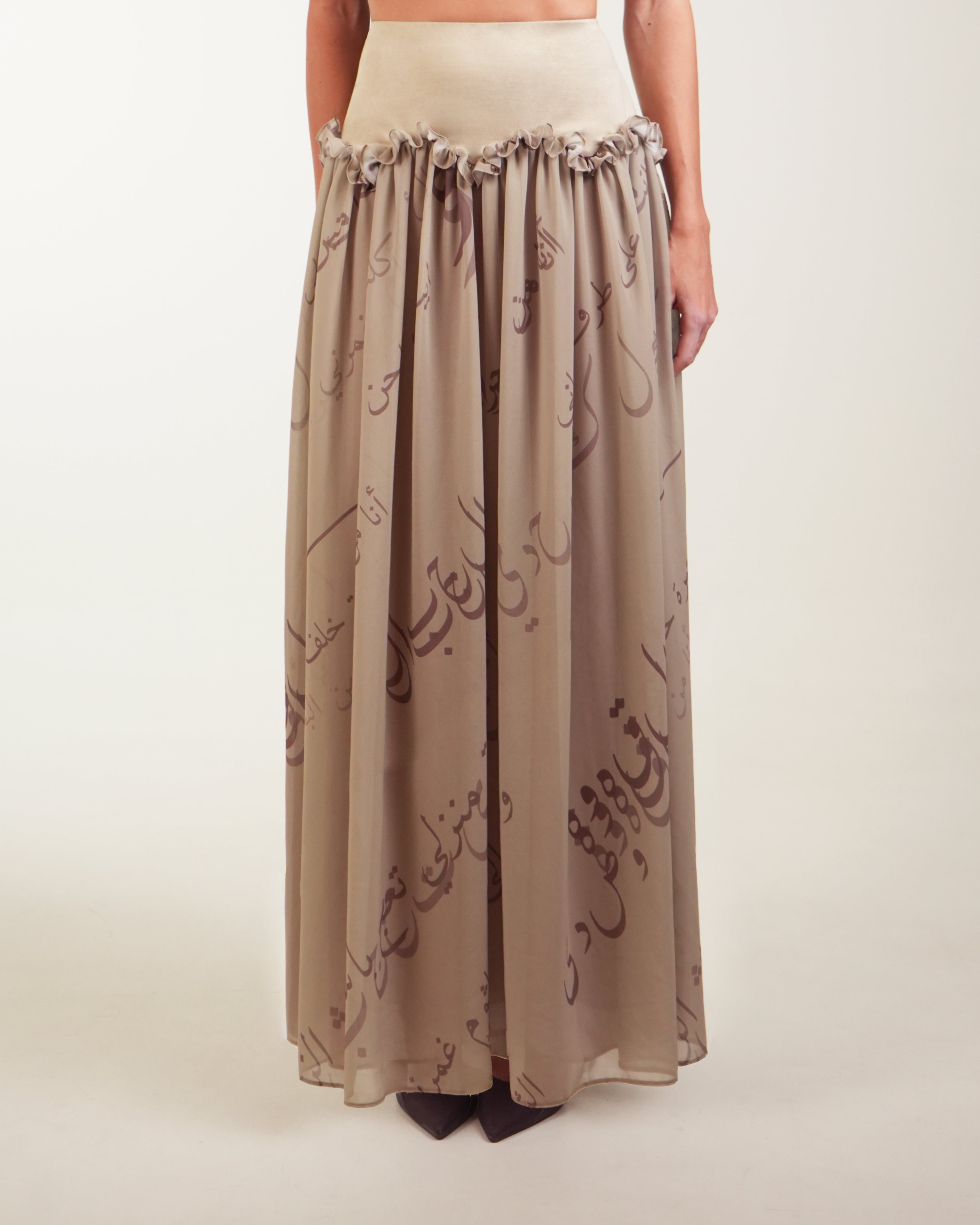 Scalloped Maxi Skirt