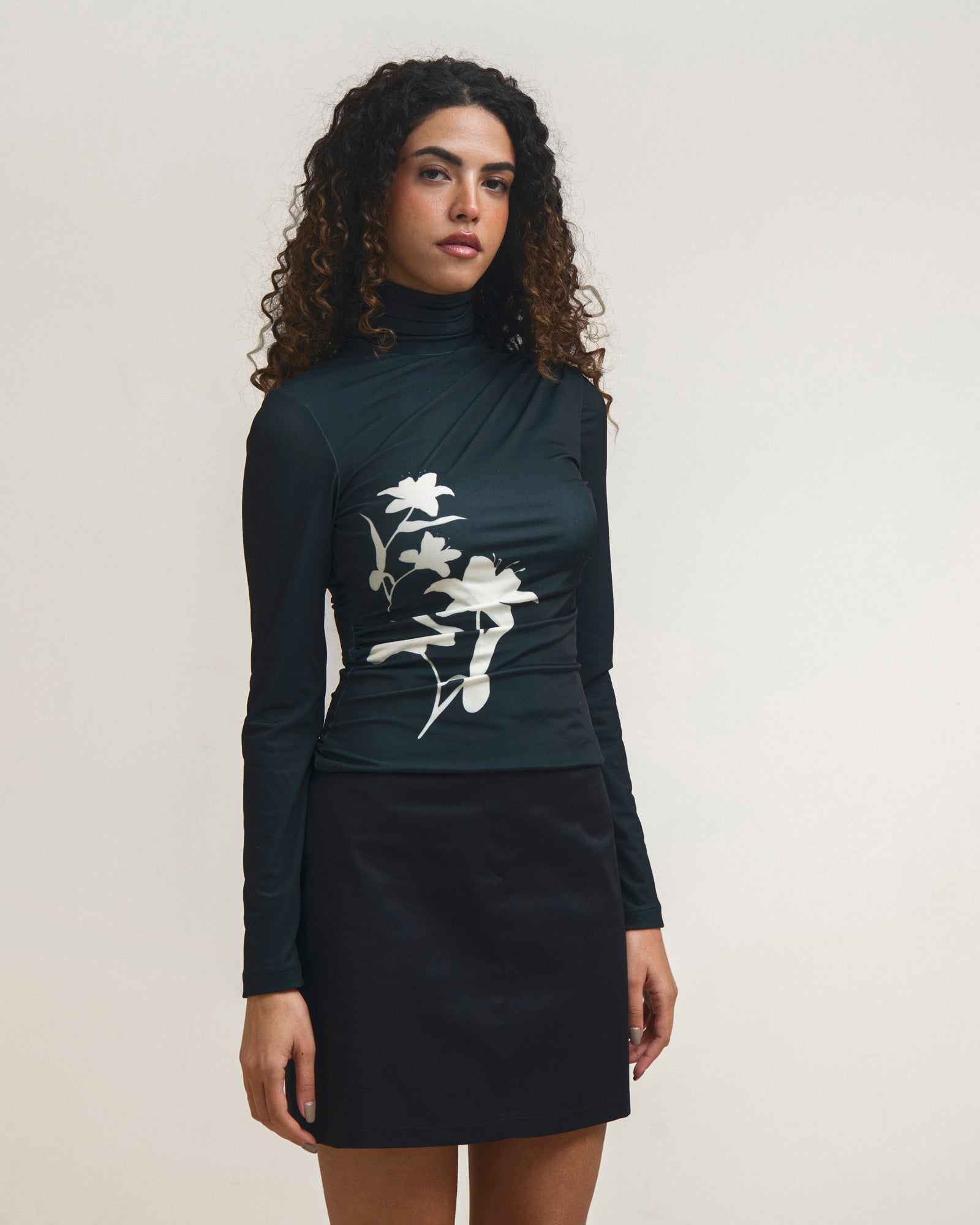Long Sleeve Gathered Top